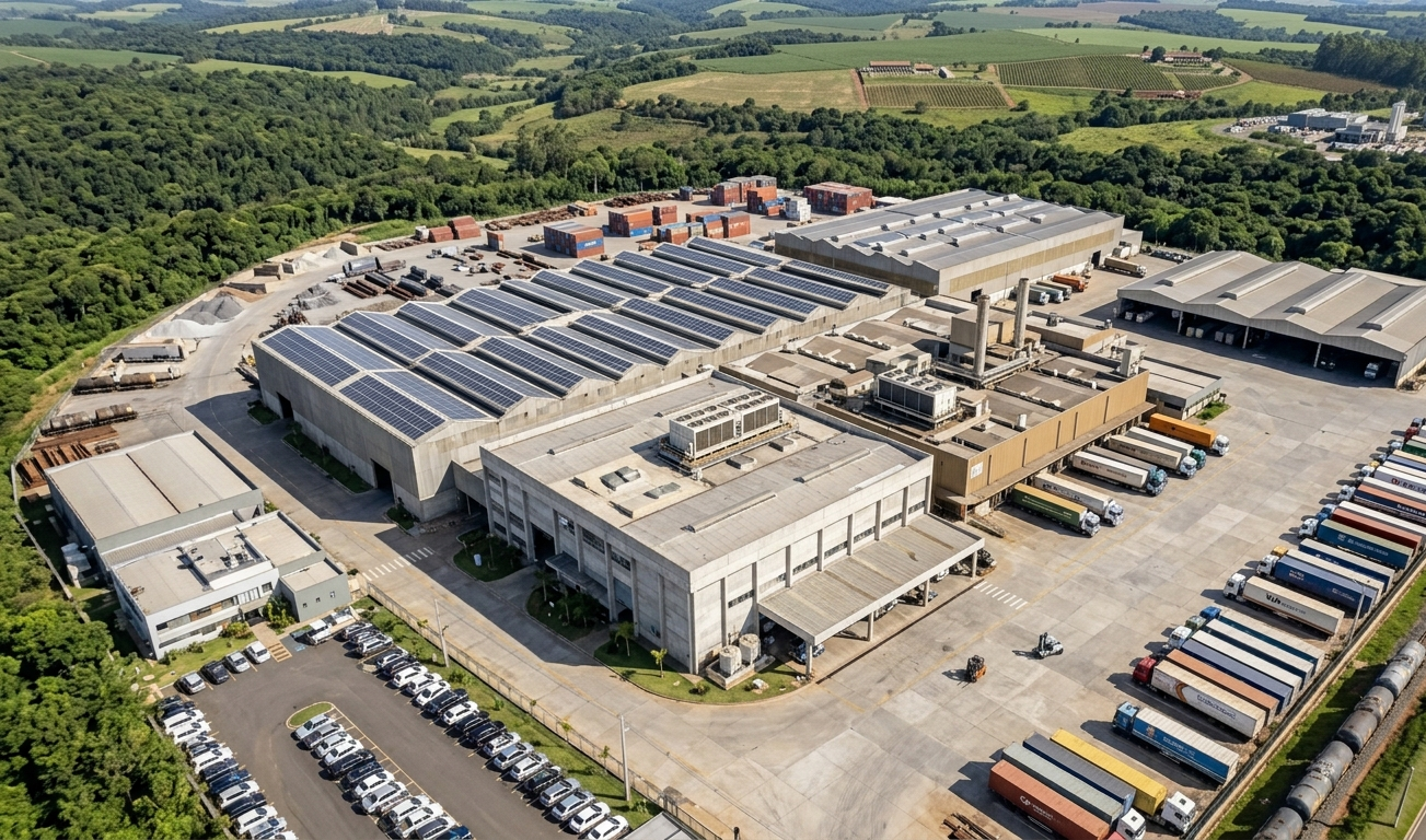 Indústria de Grande Porte — Interior de SP · Sistema solar instalado pela Helion